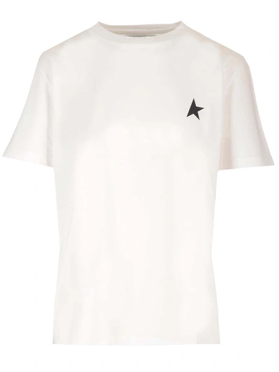 Shop Golden Goose White T-shirt With Black Star