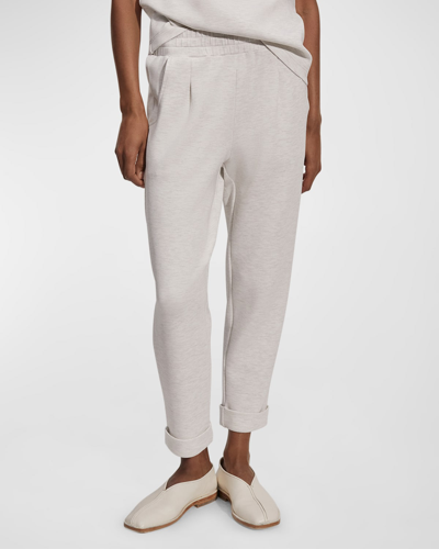 Shop Varley The Rolled Cuff Pants 25" In Ivory Marl