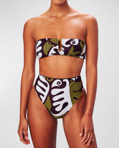 Shop Mara Hoffman Cruz Bandeau Bikini Top In Multi