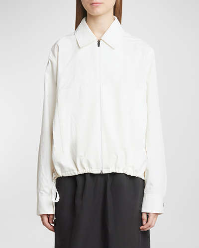 Shop Proenza Schouler Emerson Washed Poplin Side-tie Jacket In White