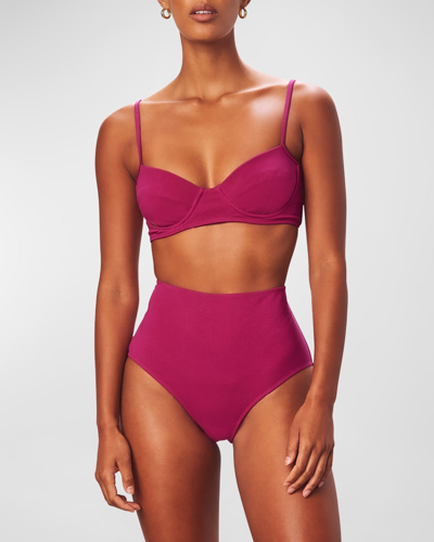 Shop Mara Hoffman Lua Underwire Bikini Top In Levante