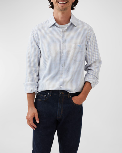 Rodd & Gunn Whare Creek Original Fit Gingham Check Cotton Button-up Shirt In Ecru