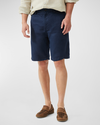 Shop Rodd & Gunn Men's Westlock Easy-fit Linen Shorts In Ink