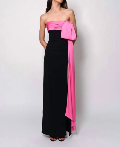 Shop Hutch Serina Dress In Black/pink In Multi