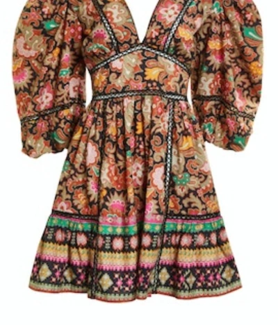 Shop Love The Label Women's Elise Mini Dress In Casablanca Black Print In Multi