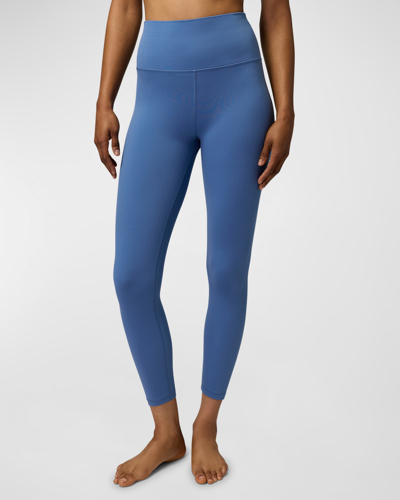 Shop Spiritual Gangster Everly Cinched-waist 7/8 Leggings In Pacific Blue