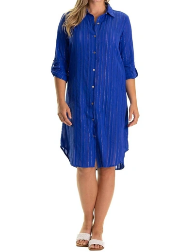 Shop Duffield Lane Flager Coverup/dress In Blue