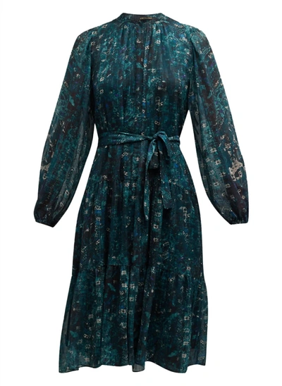 Shop Kobi Halperin Lowry Dress In Sea Moss In Blue