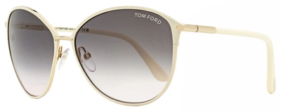 Shop Tom Ford Women's Penelope Sunglasses Tf320 25b Cream/gold 59mm In Multi