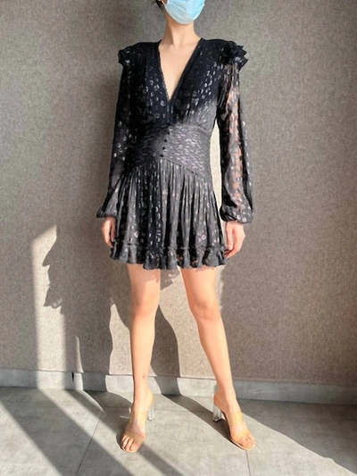 Rococo Sand Ciara Short Dress In Black In Black