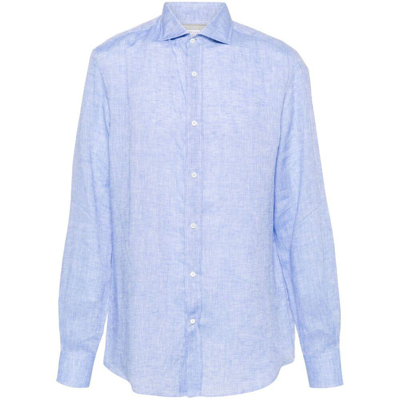 Shop Brunello Cucinelli Shirts In Blue