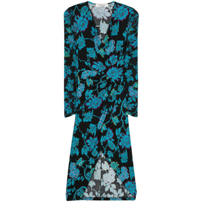 Shop Diane Von Furstenberg Dresses In Black/blue