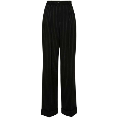 Shop Dolce & Gabbana Pants In Black/white