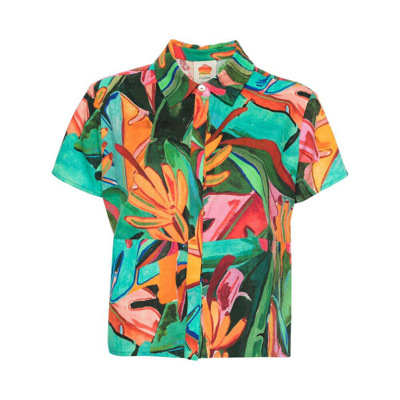 Shop Farm Rio Shirts In Green/orange