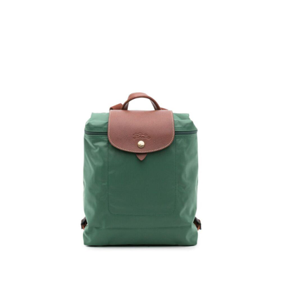 Shop Longchamp Backpacks In Green/brown