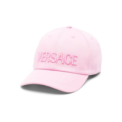 Shop Versace Caps In Pink