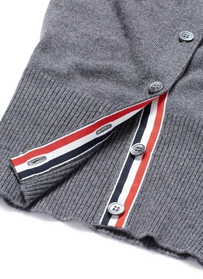 Shop Thom Browne Stripe Sleeve Cashmere Cardigan