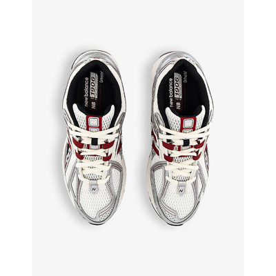 Shop New Balance 1906r Brand-embellished Leather And Mesh Low-top Trainers In Silver Metallic Red