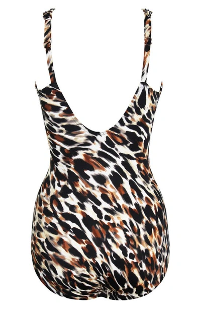 Shop Miraclesuit ® Fur Realz Siren One-piece Swimsuit In Brown Multi