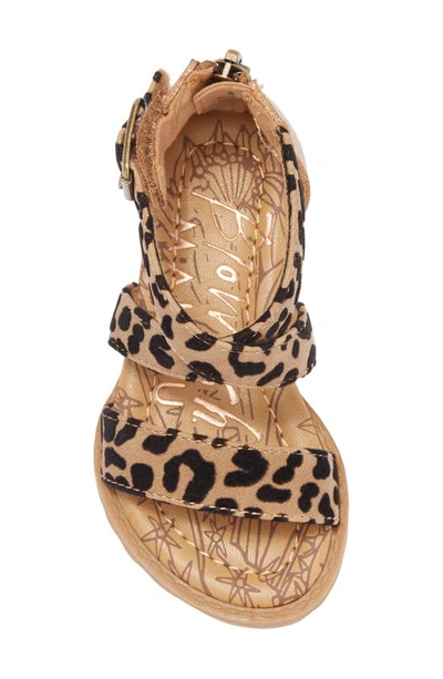 Shop Blowfish Footwear Kids' Aida Sandal In Bee Honey/ Sahara Leopard