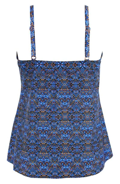 Shop Miraclesuit Thebes Allura Bikini Top In Blue Multi