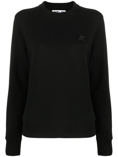 Shop Golden Goose `star` `athena` Crew-neck Sweatshirt In Black  