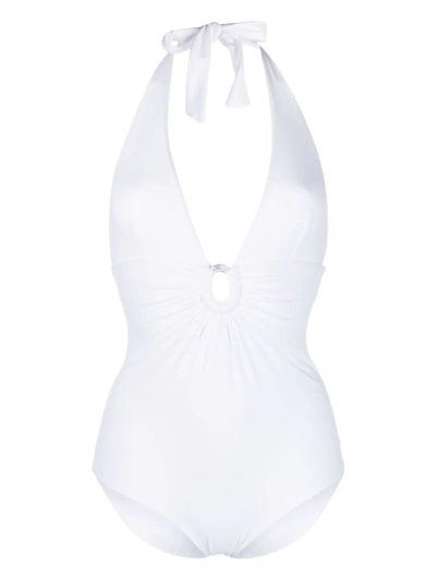Shop Fisico One-piece Swimsuit In White