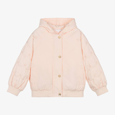 Shop Chloé Girls Pink Embroidered Jacket