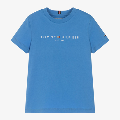 Shop Tommy Hilfiger Blue Cotton T-shirt