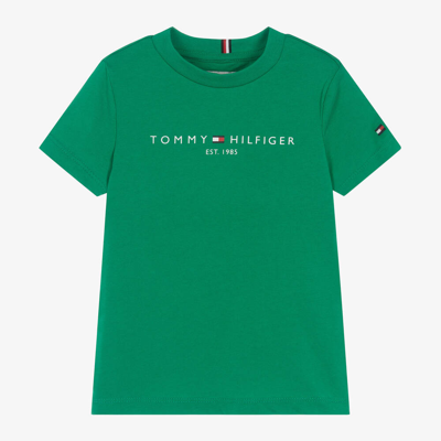 Shop Tommy Hilfiger Green Cotton T-shirt