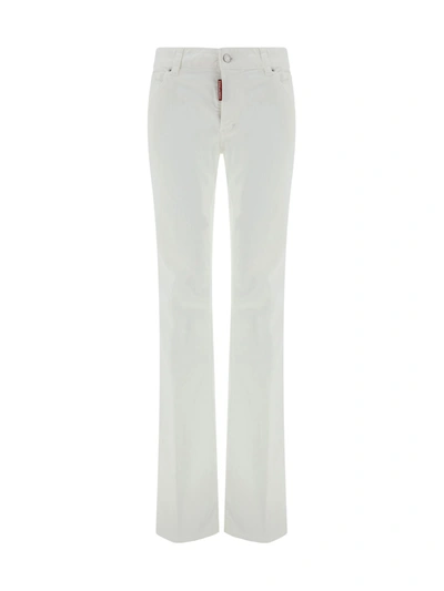 Shop Dsquared2 Twiggy Jeans In Bianco