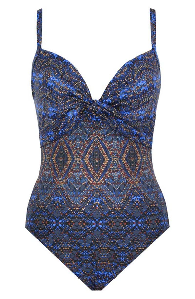 Miraclesuit Thebes Bette One Piece Swimsuit In Blue Multi