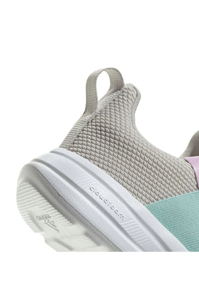 Shop Adidas Originals Kids' Lite Racer Adapt 6-0 Slip-on Sneaker In Grey One/ Bliss Lilac/ Aqua