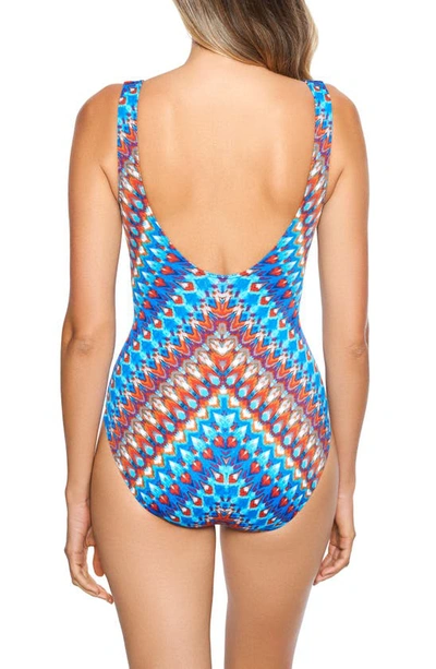 Shop Miraclesuit Nepali Escape Crisscross Underwire One-piece Swimsuit In Multi