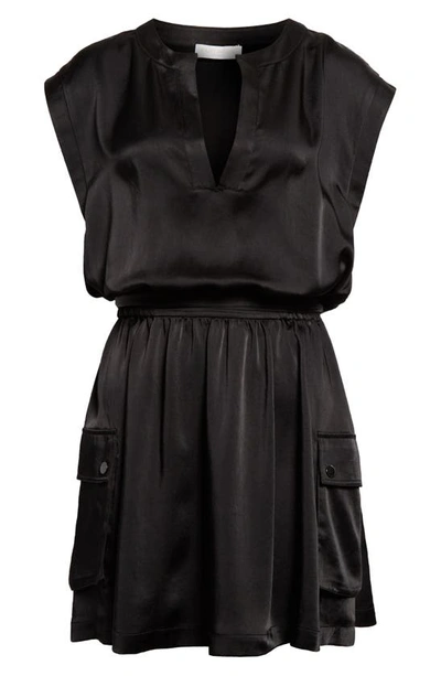 Shop Ramy Brook Addison Tie Waist Minidress In Black