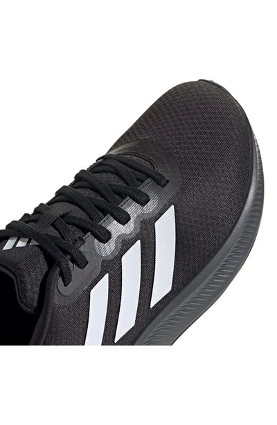 Shop Adidas Originals Runfalcon 3.0 Sneaker In Black/ White/ Grey 5