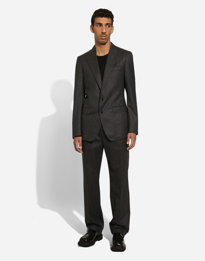 Dolce & Gabbana Single-breasted Wool Taormina-fit Jacket In Grey