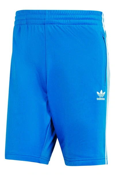 Shop Adidas Originals Firebird Sweat Shorts In Bluebird/ White
