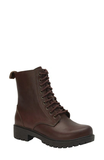 Shop Alegria By Pg Lite Water Resistant Lug Sole Bootie In Chestnut