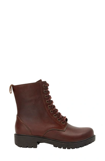 Alegria By Pg Lite Water Resistant Lug Sole Bootie In Chestnut