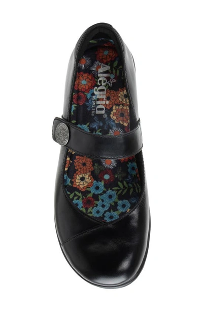 Alegria By Pg Lite Wedge Clog Sole Mary Jane Pump In Noir