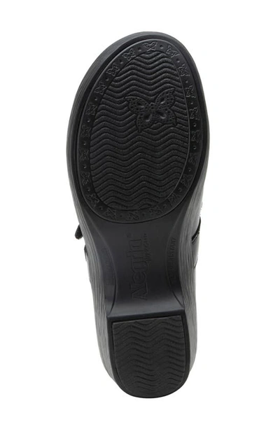 Alegria By Pg Lite Wedge Clog Sole Mary Jane Pump In Noir