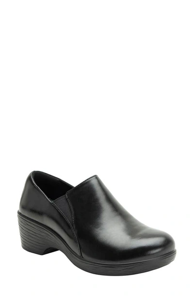 Shop Alegria By Pg Lite Wedge Clog Sole Slip-on In Noir