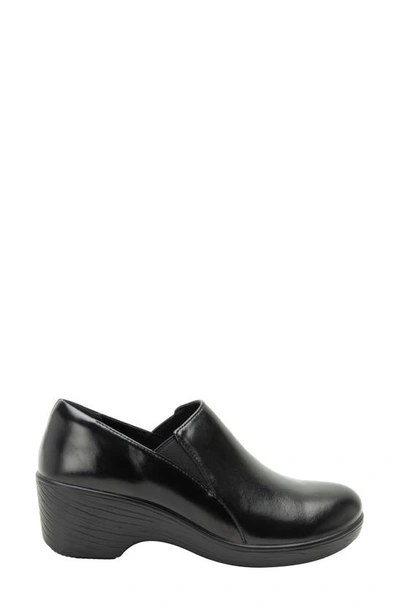 Alegria By Pg Lite Wedge Clog Sole Slip-on In Noir