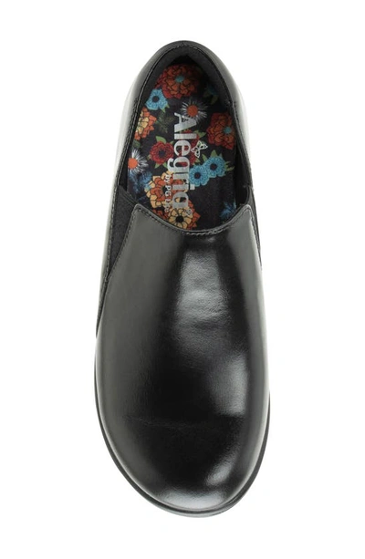 Alegria By Pg Lite Wedge Clog Sole Slip-on In Noir