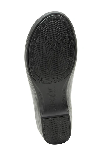 Alegria By Pg Lite Wedge Clog Sole Slip-on In Noir