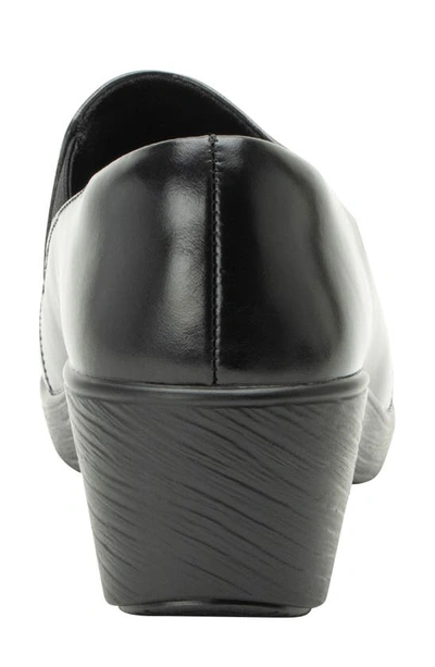 Alegria By Pg Lite Wedge Clog Sole Slip-on In Noir