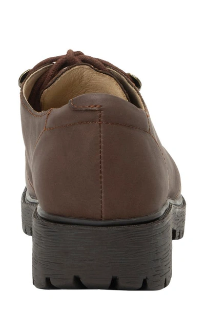 Alegria By Pg Lite Lug Sole Derby In Cocoa