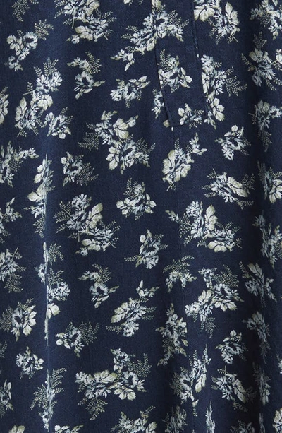 Shop Treasure & Bond Floral Print Dress In Navy- Beige Lillith Floral