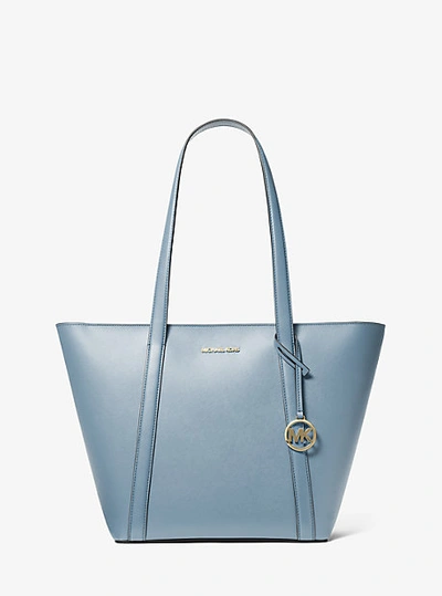 Shop Michael Kors Pratt Large Tote Bag In Blue